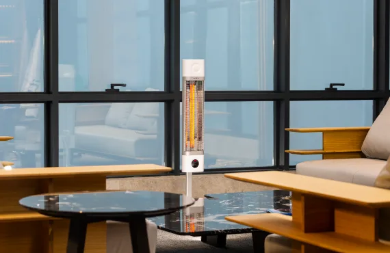 Calefactor infrarrojo portátil Veito CH1500 Blanco minimalista.