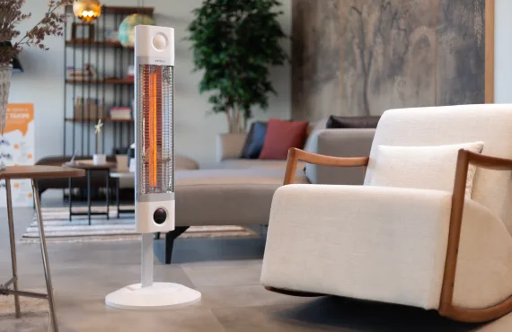 Calefactor infrarrojo portátil Veito CH1500 Blanco minimalista.