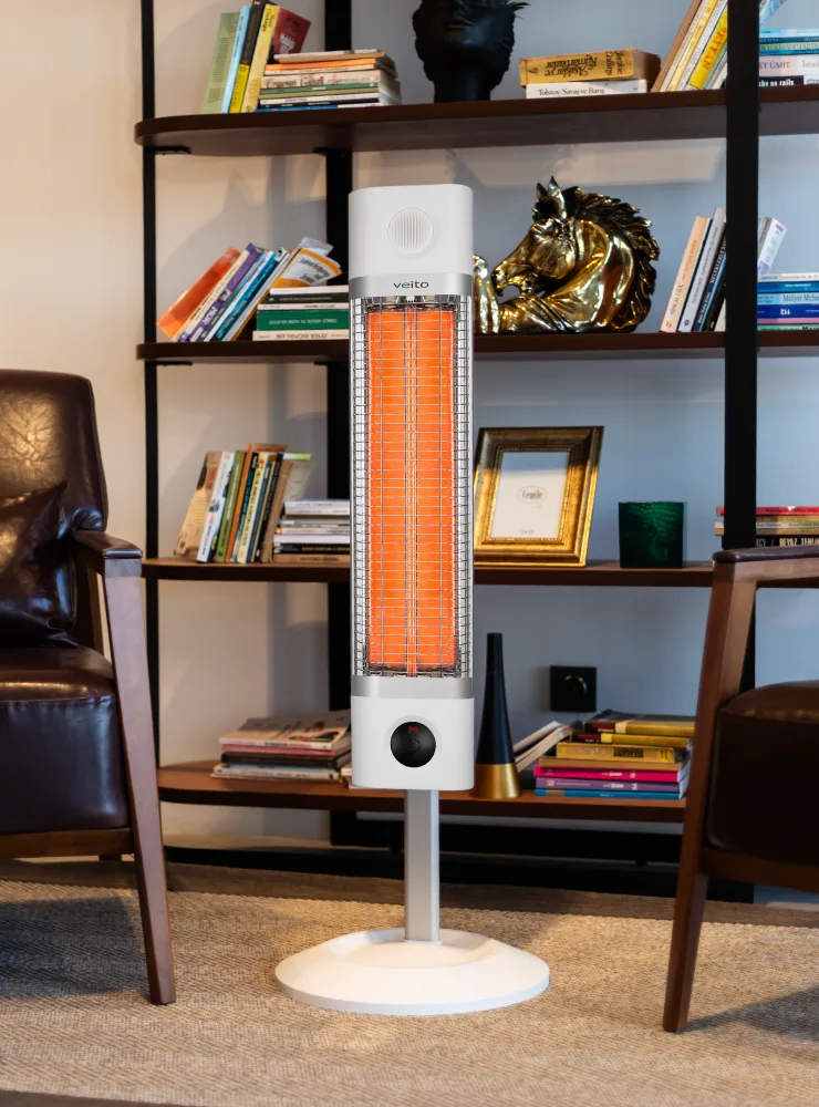Calefactor infrarrojo portátil Veito CH1500 Blanco minimalista.